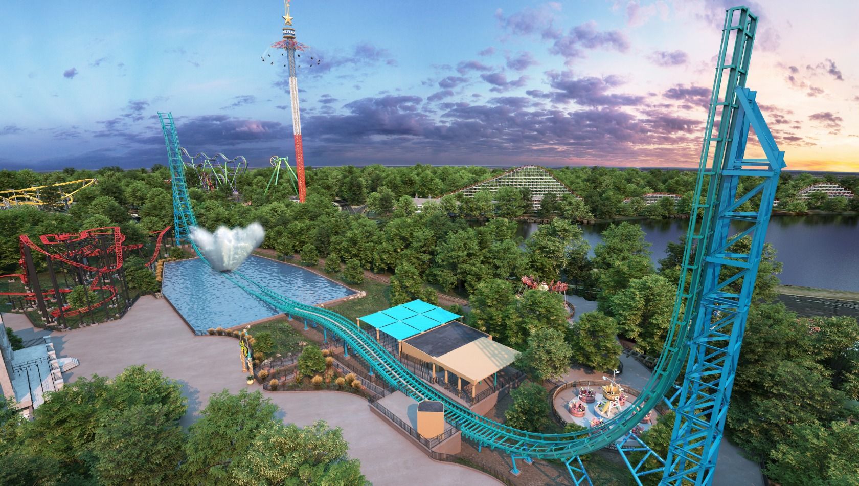 Aquaman: Power Wave in Six Flags Over Texas (NEW in 2023)