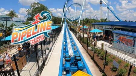 Surf's up: SeaWorld unveils new stand-up roller coaster 'Pipeline' – WFTV