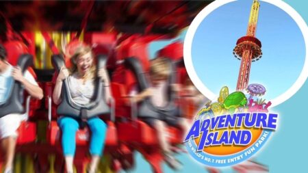 Drop tower in Adventure Island (NEW in 2024)