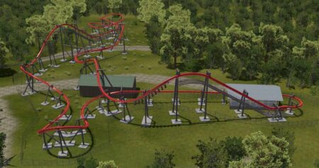 Roller coaster in Busch Gardens Williamsburg (NEW in 2025)